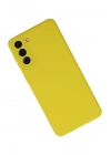 BFS  Samsung Galaxy S21 Plus Kılıf Nano içi Kadife Silikon - Sarı