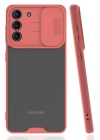 BFS  Samsung Galaxy S21 Plus Kılıf Platin Kamera Koruma Silikon - Pembe