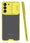 BFS  Samsung Galaxy S21 Plus Kılıf Platin Kamera Koruma Silikon - Sarı