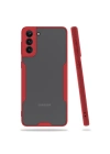 BFS  Samsung Galaxy S21 Plus Kılıf Platin Silikon - Kırmızı