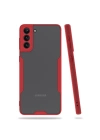 BFS  Samsung Galaxy S21 Plus Kılıf Platin Silikon - Kırmızı