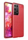 BFS  Samsung Galaxy S21 Ultra Kılıf Auto Focus Kapak - Kırmızı