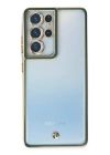 BFS  Samsung Galaxy S21 Ultra Kılıf Liva Lens Silikon - Yeşil