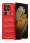 BFS  Samsung Galaxy S21 Ultra Kılıf Optimum Silikon - Kırmızı