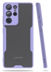 BFS  Samsung Galaxy S21 Ultra Kılıf Platin Silikon - Lila