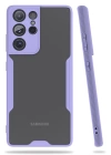 BFS  Samsung Galaxy S21 Ultra Kılıf Platin Silikon - Lila