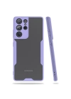 BFS  Samsung Galaxy S21 Ultra Kılıf Platin Silikon - Lila