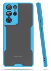BFS  Samsung Galaxy S21 Ultra Kılıf Platin Silikon - Mavi