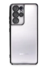 BFS  Samsung Galaxy S21 Ultra Kılıf Razer Lensli Silikon - Siyah