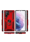 BFS  Samsung Galaxy S21 Ultra Kılıf Sofya Yüzüklü Silikon Kapak - Yeşil