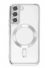 BFS Samsung Galaxy S22 Kılıf Kross Magneticsafe Kapak - Gümüş