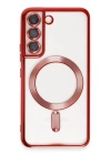 BFS  Samsung Galaxy S22 Kılıf Kross Magneticsafe Kapak - Kırmızı