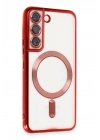 BFS Samsung Galaxy S22 Kılıf Kross Magneticsafe Kapak - Kırmızı