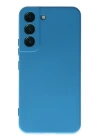 BFS  Samsung Galaxy S22 Kılıf Nano içi Kadife Silikon - Mavi