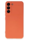 BFS  Samsung Galaxy S22 Kılıf Nano içi Kadife Silikon - Turuncu
