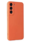BFS  Samsung Galaxy S22 Kılıf Nano içi Kadife Silikon - Turuncu