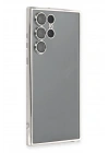 BFS Samsung Galaxy S22 Ultra Kılıf Lensli Silikon - Gümüş