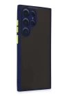 BFS  Samsung Galaxy S22 Ultra Kılıf Montreal Silikon Kapak - Lacivert