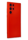 BFS  Samsung Galaxy S22 Ultra Kılıf Nano içi Kadife Silikon - Kırmızı