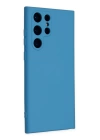 BFS  Samsung Galaxy S22 Ultra Kılıf Nano içi Kadife Silikon - Mavi