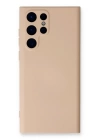 BFS  Samsung Galaxy S22 Ultra Kılıf Nano içi Kadife Silikon - Pudra