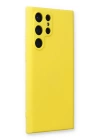 BFS  Samsung Galaxy S22 Ultra Kılıf Nano içi Kadife Silikon - Sarı