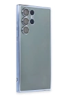 BFS  Samsung Galaxy S22 Ultra Kılıf Razer Lensli Silikon - Açık Mavi