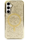 BFS  Samsung Galaxy S23 Kılıf Diamond Magsafe Kapak - Gold
