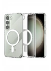 BFS  Samsung Galaxy S23 Kılıf Magneticsafe Şeffaf Silikon - Şeffaf