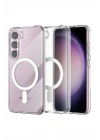 BFS  Samsung Galaxy S23 Kılıf Magneticsafe Şeffaf Silikon - Şeffaf