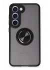 BFS  Samsung Galaxy S23 Kılıf Montreal Yüzüklü Silikon Kapak - Siyah