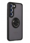 BFS  Samsung Galaxy S23 Kılıf Montreal Yüzüklü Silikon Kapak - Siyah