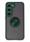 BFS  Samsung Galaxy S23 Kılıf Montreal Yüzüklü Silikon Kapak - Yeşil