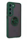 BFS  Samsung Galaxy S23 Kılıf Montreal Yüzüklü Silikon Kapak - Yeşil