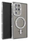 BFS  Samsung Galaxy S23 Ultra Joke Simli Magneticsafe Kılıf - Gümüş