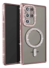 BFS  Samsung Galaxy S23 Ultra Joke Simli Magneticsafe Kılıf - Pembe