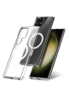 BFS  Samsung Galaxy S23 Ultra Kılıf Magneticsafe Şeffaf Silikon - Şeffaf