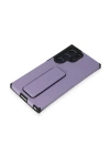 BFS  Samsung Galaxy S23 Ultra Kılıf Mega Standlı Silikon - Lila
