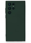 BFS  Samsung Galaxy S23 Ultra Kılıf Nano içi Kadife Silikon - Koyu Yeşil
