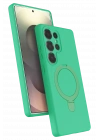 BFS  Samsung Galaxy S23 Ultra Regal Magsafe Standlı Kapak - Yeşil