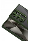 BFS  Samsung Galaxy S23 Ultra Remim Lensli Magsafe Standlı Kapak - Koyu Yeşil
