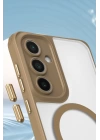 BFS  Samsung Galaxy S24 FE Kılıf Enka Magsafe Silikon Kılıf - Desert
