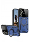BFS Samsung Galaxy S24 FE Kılıf Joy Lens Standlı Kapak - Lacivert