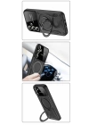 BFS  Samsung Galaxy S24 FE Kılıf Joy Lens Standlı Kapak - Siyah