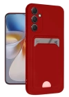 BFS  Samsung Galaxy S24 FE Kılıf Kelvin Kartvizitli Silikon - Kırmızı