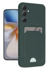 BFS  Samsung Galaxy S24 FE Kılıf Kelvin Kartvizitli Silikon - Koyu Yeşil