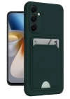 BFS  Samsung Galaxy S24 FE Kılıf Kelvin Kartvizitli Silikon - Koyu Yeşil