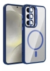 BFS Samsung Galaxy S24 FE Remim Lensli Magsafe Standlı Kapak - Lacivert