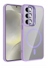 BFS  Samsung Galaxy S24 FE Remim Lensli Magsafe Standlı Kapak - Lila