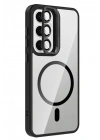 BFS Samsung Galaxy S24 FE Remim Lensli Magsafe Standlı Kapak - Siyah